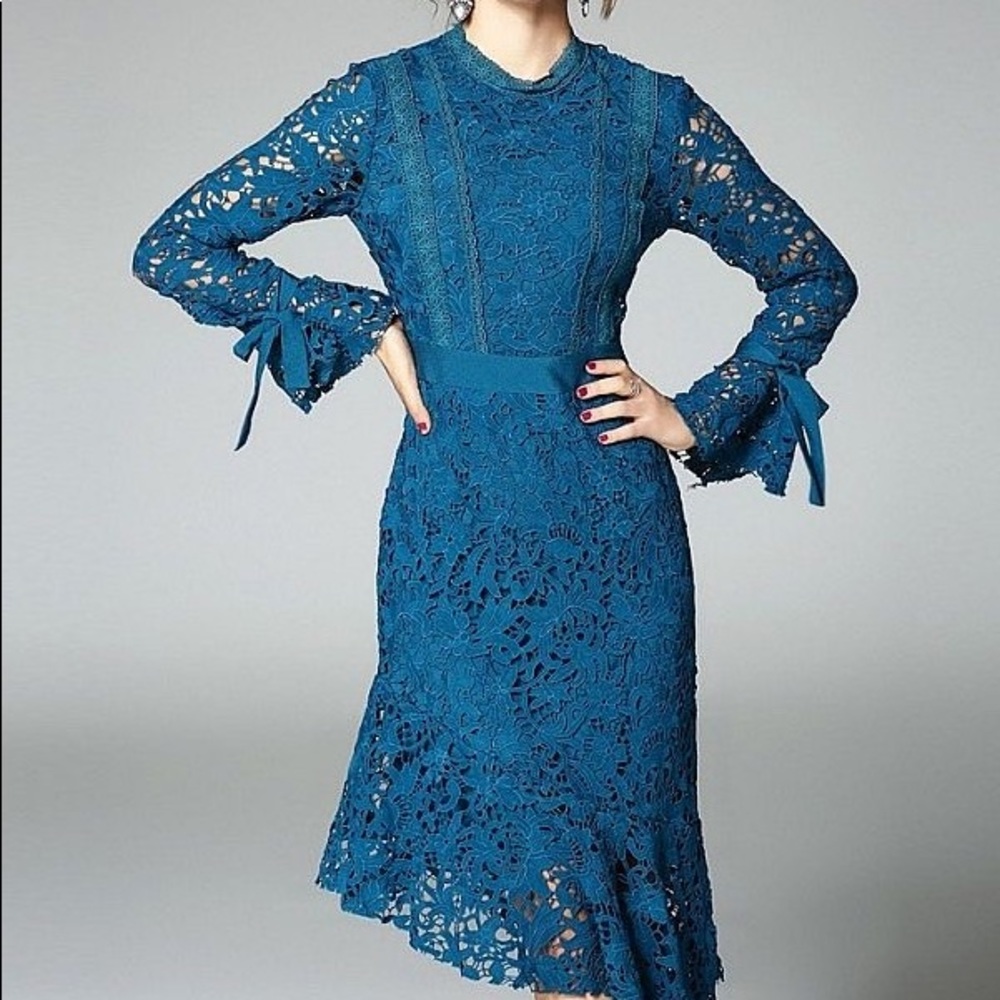 Lace Teal Dress